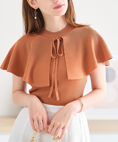 acro(アクロ)の「マルチWAYケープ付きニットプルオーバー/AC3510(Tシャツ/カットソー・レディース・ブラック/ブラウン/アイボリー・フリ-)」の3枚目の写真
