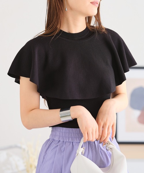 acro(アクロ)の「マルチWAYケープ付きニットプルオーバー/AC3510(Tシャツ/カットソー・レディース・ブラック/ブラウン/アイボリー・フリ-)」の10枚目の写真