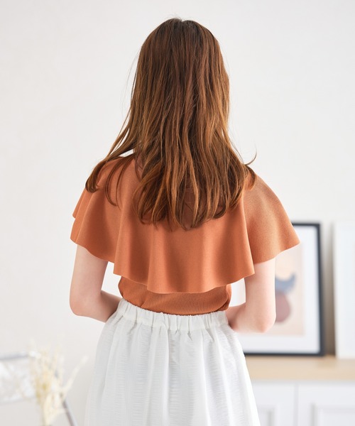 acro(アクロ)の「マルチWAYケープ付きニットプルオーバー/AC3510(Tシャツ/カットソー・レディース・ブラック/ブラウン/アイボリー・フリ-)」の8枚目の写真