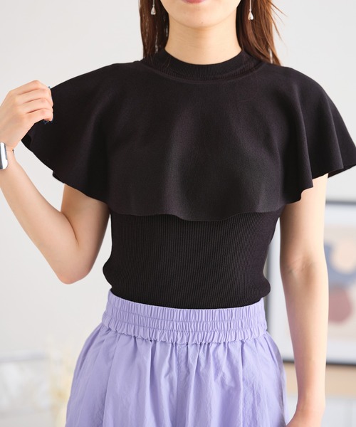 acro(アクロ)の「マルチWAYケープ付きニットプルオーバー/AC3510(Tシャツ/カットソー・レディース・ブラック/ブラウン/アイボリー・フリ-)」の11枚目の写真