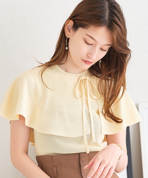 acro(アクロ)の「マルチWAYケープ付きニットプルオーバー/AC3510(Tシャツ/カットソー・レディース・ブラック/ブラウン/アイボリー・フリ-)」の4枚目の写真