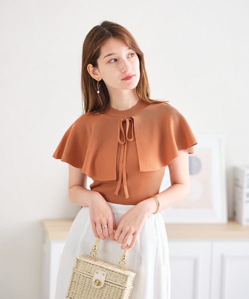 acro(アクロ)の「マルチWAYケープ付きニットプルオーバー/AC3510(Tシャツ/カットソー・レディース・ブラック/ブラウン/アイボリー・フリ-)」の13枚目の写真