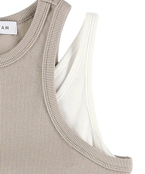 セール】Layered Rib Tank Top / レイヤードリブタンクトップSet
