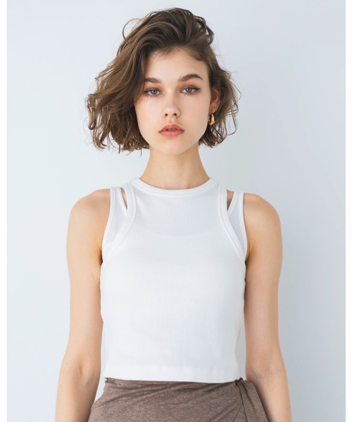 セール】Layered Rib Tank Top / レイヤードリブタンクトップSet