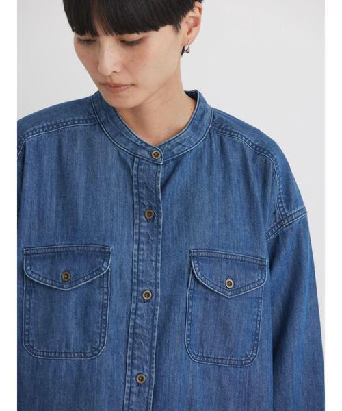 AMERICAN HOLIC（アメリカンホリック）の「デニムシャツワンピース（シャツワンピース・レディース・インディゴブルー/ブラック・M/L）」の15枚目の写真