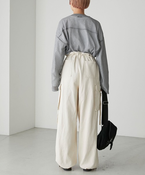 forksy.（フォルクシー）の「【forksy.】M-65デニムフィールドカーゴパンツ（デニムパンツ・レディース・ダークグレー/アイボリー/インディゴブルー/ブルー・FREE）」の18枚目の写真