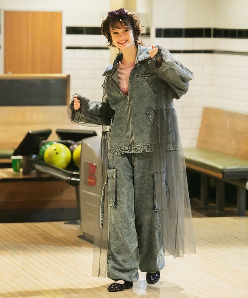 forksy.（フォルクシー）の「【forksy.】M-65デニムフィールドカーゴパンツ（デニムパンツ・レディース・ダークグレー/アイボリー/インディゴブルー/ブルー・FREE）」の13枚目の写真