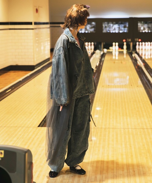 forksy.（フォルクシー）の「【forksy.】M-65デニムフィールドカーゴパンツ（デニムパンツ・レディース・ダークグレー/アイボリー/インディゴブルー/ブルー・FREE）」の14枚目の写真