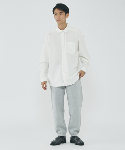 MYSELF ABAHOUSE(マイセルフアバハウス)の「ルーズ オーバー シルエット オックス レギュラーカラー シャツ(シャツ/ブラウス・メンズ・ホワイト/ピンク/ストライプ/ブルー・S/M/L/XL)」の12枚目の写真