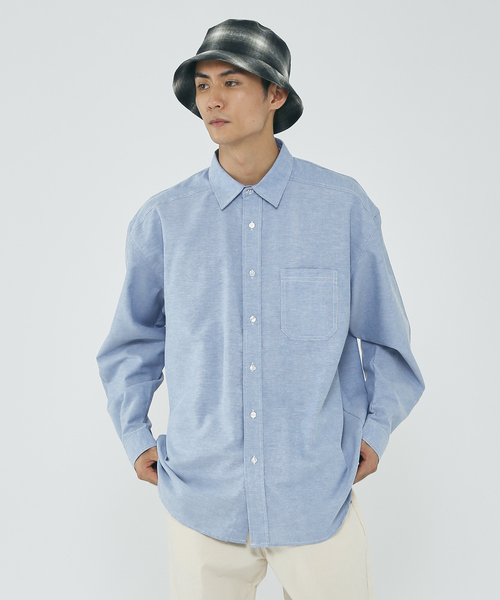 MYSELF ABAHOUSE(マイセルフアバハウス)の「ルーズ オーバー シルエット オックス レギュラーカラー シャツ(シャツ/ブラウス・メンズ・ホワイト/ピンク/ストライプ/ブルー・S/M/L/XL)」の19枚目の写真