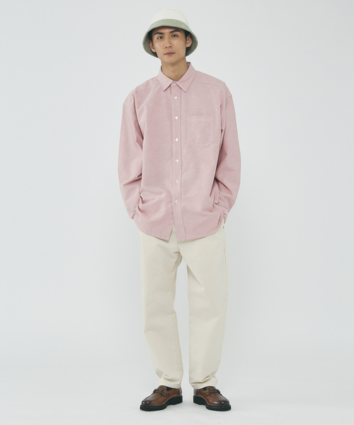 MYSELF ABAHOUSE(マイセルフアバハウス)の「ルーズ オーバー シルエット オックス レギュラーカラー シャツ(シャツ/ブラウス・メンズ・ホワイト/ピンク/ストライプ/ブルー・S/M/L/XL)」の14枚目の写真