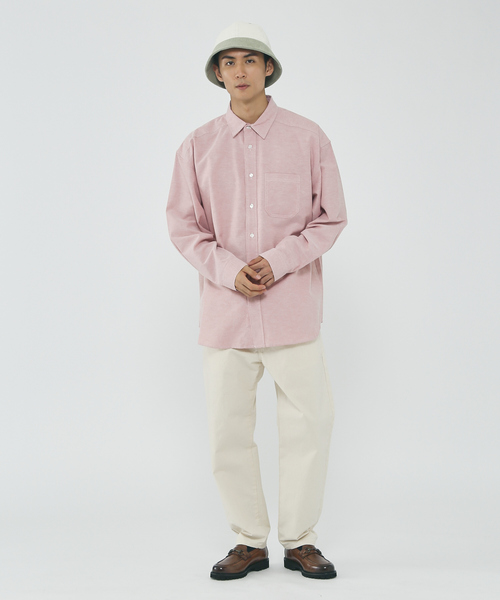 MYSELF ABAHOUSE(マイセルフアバハウス)の「ルーズ オーバー シルエット オックス レギュラーカラー シャツ(シャツ/ブラウス・メンズ・ホワイト/ピンク/ストライプ/ブルー・S/M/L/XL)」の13枚目の写真