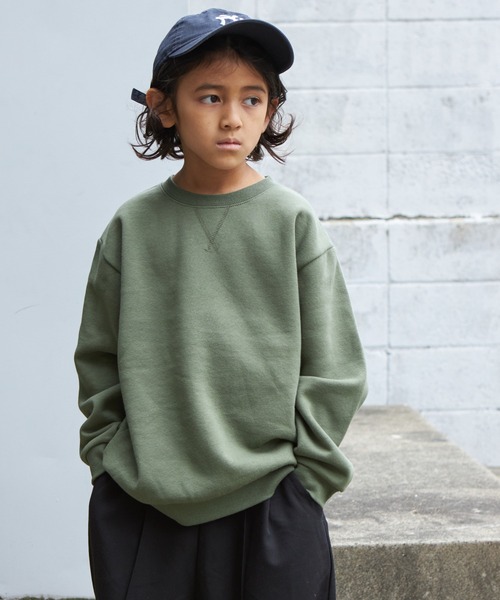 PAIRMANON STREET（ペアマノンストリート）の「【PAIRMANON STREET】ベーシック ガゼット付き トレーナー（スウェット・キッズ・ブラック系その他/カーキ/ネイビー/グレー/レッド系その他/ブラウン/マスタード・130/120/90/140/110/100/150）」の4枚目の写真