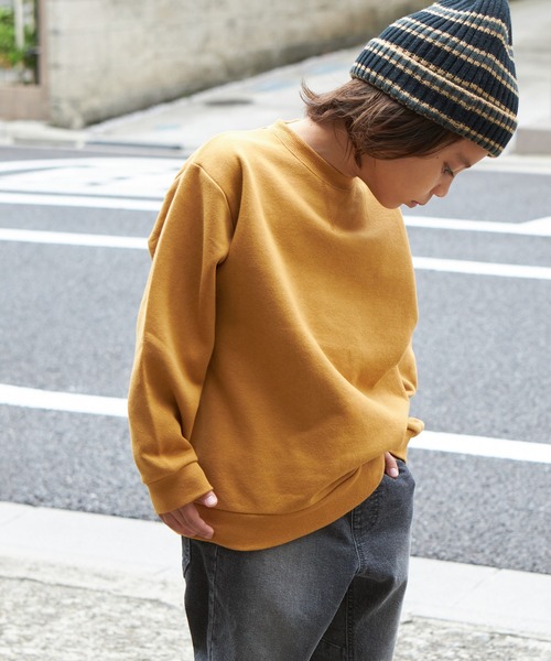 PAIRMANON STREET（ペアマノンストリート）の「【PAIRMANON STREET】ベーシック ガゼット付き トレーナー（スウェット・キッズ・ブラック系その他/カーキ/ネイビー/グレー/レッド系その他/ブラウン/マスタード・130/120/90/140/110/100/150）」の6枚目の写真