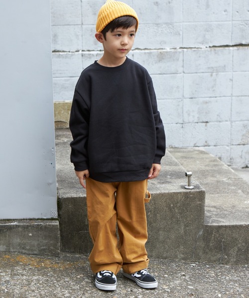 PAIRMANON STREET（ペアマノンストリート）の「【PAIRMANON STREET】ベーシック ガゼット付き トレーナー（スウェット・キッズ・ブラック系その他/カーキ/ネイビー/グレー/レッド系その他/ブラウン/マスタード・130/120/90/140/110/100/150）」の9枚目の写真