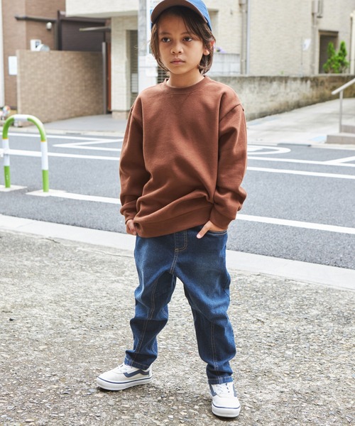 PAIRMANON STREET（ペアマノンストリート）の「【PAIRMANON STREET】ベーシック ガゼット付き トレーナー（スウェット・キッズ・ブラック系その他/カーキ/ネイビー/グレー/レッド系その他/ブラウン/マスタード・130/120/90/140/110/100/150）」の13枚目の写真