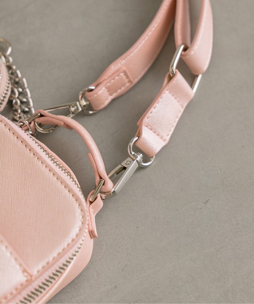 OLIVE des OLIVE（オリーブデオリーブ）の「ハートポーチ付スマホショルダー　1032120070（ショルダーバッグ・レディース・ピンク/シルバー/ブラック・FREE）」の8枚目の写真