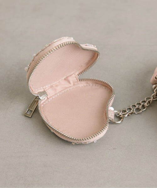 OLIVE des OLIVE（オリーブデオリーブ）の「ハートポーチ付スマホショルダー　1032120070（ショルダーバッグ・レディース・ピンク/シルバー/ブラック・FREE）」の11枚目の写真