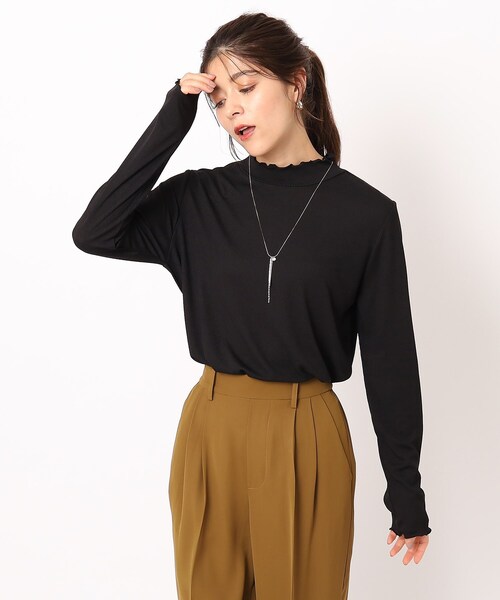 SHOO・LA・RUE（シューラルー）の「◆シアーハイネックインナー（Tシャツ/カットソー・レディース・ホワイト系/サンドベージュ/ブラック・02/03/04）」の8枚目の写真