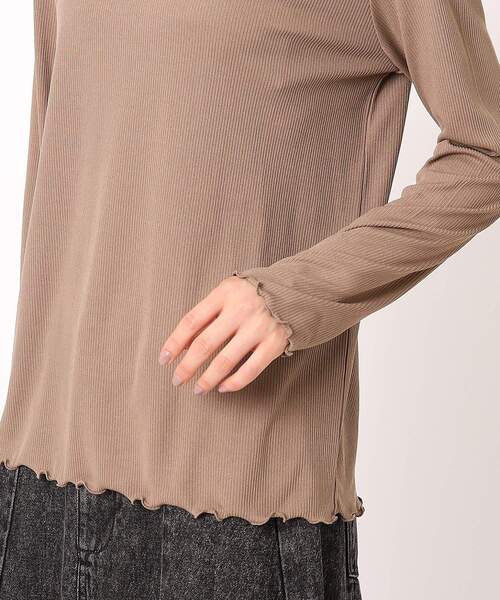 SHOO・LA・RUE（シューラルー）の「◆シアーハイネックインナー（Tシャツ/カットソー・レディース・ホワイト系/サンドベージュ/ブラック・02/03/04）」の19枚目の写真