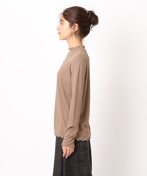 SHOO・LA・RUE（シューラルー）の「◆シアーハイネックインナー（Tシャツ/カットソー・レディース・ホワイト系/サンドベージュ/ブラック・02/03/04）」の22枚目の写真