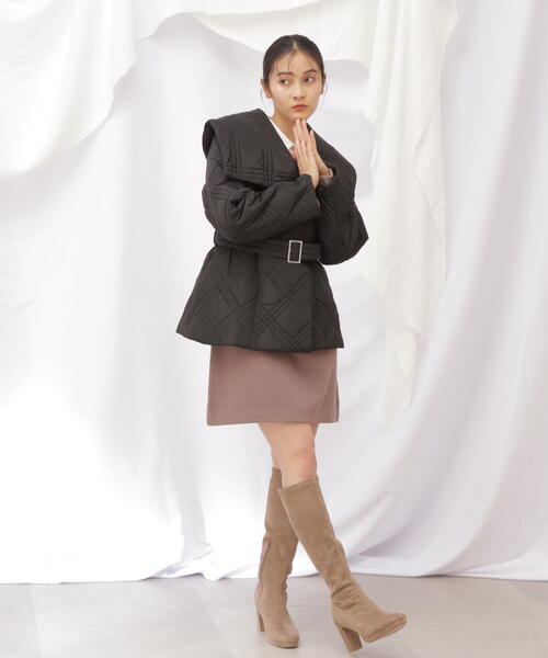 JILL by JILL STUART（ジルバイジルスチュアート）の「◇キルティングビッグカラージャケット（その他アウター・レディース・グレー/ピンク/ブラック・SMALL/MEDIUM）」の12枚目の写真