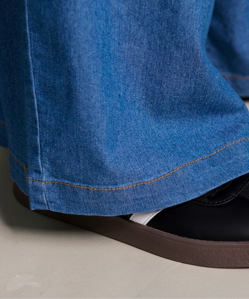 CALIFORNIA OUTFITTERS（カリフォルニア アウトフィッターズ）の「3-7E2 デニム 4タック ワイドパンツ ストレート（デニムパンツ・レディース・ブルー/ワンウォッシュ/ライトブルー・SMALL/MEDIUM/LARGE）」の18枚目の写真