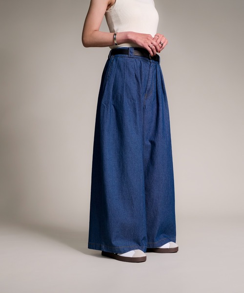 CALIFORNIA OUTFITTERS（カリフォルニア アウトフィッターズ）の「3-7E2 デニム 4タック ワイドパンツ ストレート（デニムパンツ・レディース・ブルー/ワンウォッシュ/ライトブルー・SMALL/MEDIUM/LARGE）」の5枚目の写真