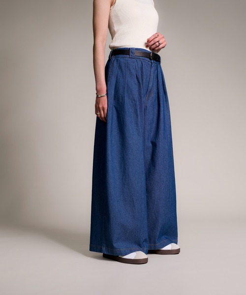 CALIFORNIA OUTFITTERS（カリフォルニア アウトフィッターズ）の「3-7E2 デニム 4タック ワイドパンツ ストレート（デニムパンツ・レディース・ブルー/ワンウォッシュ/ライトブルー・SMALL/MEDIUM/LARGE）」の6枚目の写真