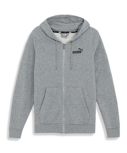PUMA(プーマ)の「PUMA プーマ メンズ ESS スモールロゴ フーデット ジャケット(パーカー・メンズ・ブラック/ヘザーグレー・LARGE/MEDIUM/SMALL/X-LARGE/XX-LARGE)」の1枚目の写真