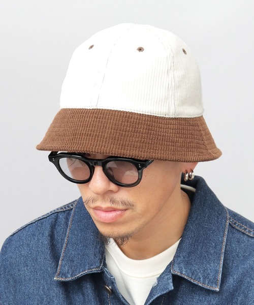 Basiquenti(ベーシックエンティ)の「バイカラー コーデュロイ メトロハット(ハット・メンズ・ブラウン/ネイビー/カーキ/ブラック・FREE)」の10枚目の写真