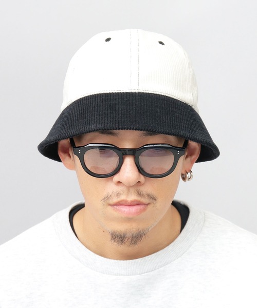 Basiquenti(ベーシックエンティ)の「バイカラー コーデュロイ メトロハット(ハット・メンズ・ブラウン/ネイビー/カーキ/ブラック・FREE)」の5枚目の写真