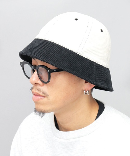 Basiquenti(ベーシックエンティ)の「バイカラー コーデュロイ メトロハット(ハット・メンズ・ブラウン/ネイビー/カーキ/ブラック・FREE)」の8枚目の写真