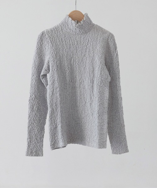 EFOLE(エフォル)の「ギャザー ハイネック トップス(Tシャツ/カットソー・レディース・ブラック/ブルー/オフホワイト・FREE)」の16枚目の写真