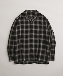 ADAM ET ROPE' | 〈数量限定追加〉【WILD LIFE TAILOR】オンブレチェック ドレープ オーバーシャツ(シャツ/ブラウス)