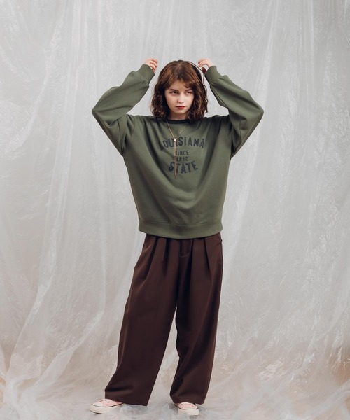 MUHET（ミュエータ）の「フェルトロゴスウェット（スウェット・レディース・ネイビー/カーキ/ブラック・X-LARGE/MEDIUM）」の13枚目の写真