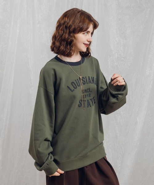 MUHET（ミュエータ）の「フェルトロゴスウェット（スウェット・レディース・ネイビー/カーキ/ブラック・X-LARGE/MEDIUM）」の11枚目の写真