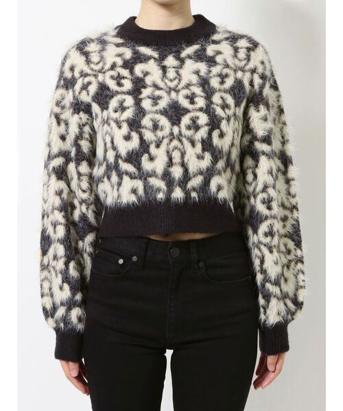 MURUA（ムルーア）の「ジオメシャギーニット（ニット/セーター・レディース・グリーン/アイボリー/ブラック・FREE）」の16枚目の写真