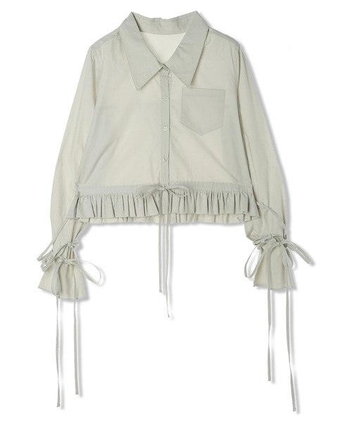 DURAS(デュラス)の「袖レースアップデザインブラウス(シャツ/ブラウス・レディース・ライトグリーン/クリーム/ライトピンク・FREE)」の5枚目の写真