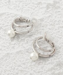 SHOO・LA・RUE | 【セレモニー】ひとつぶフェイクパールフープピアス＆イヤリング(ピアス（両耳用）)