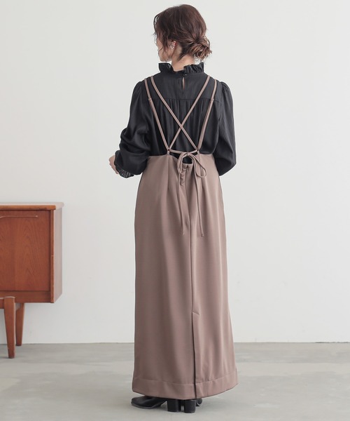 n'OrLABEL（ノアールレーベル）の「『ドビーストライプフリルブラウス』（シャツ/ブラウス・レディース・ブラック/オフホワイト・1/2）」の20枚目の写真