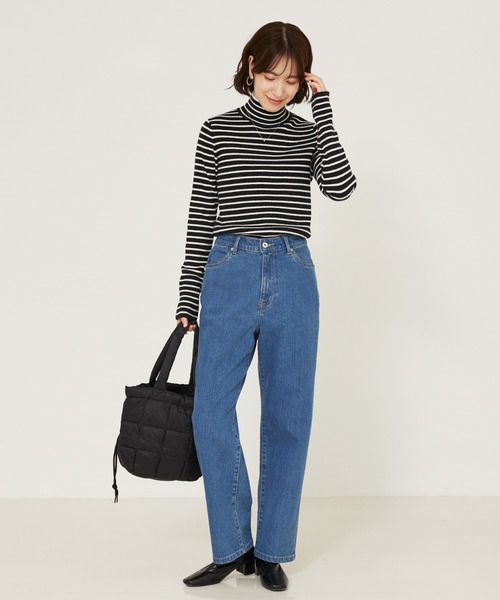 abahouse mavie（アバハウスマヴィ）の「ストレッチリブハイネックプルオーバー/タートル/冬服（ニット/セーター・レディース・ラベンダー/ブラック/ホワイト/ホワイト系その他/アイボリー/ブラック系その他/ダークグリーン・フリー）」の12枚目の写真