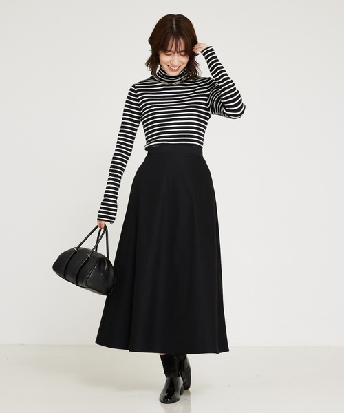 abahouse mavie（アバハウスマヴィ）の「ストレッチリブハイネックプルオーバー/タートル/冬服（ニット/セーター・レディース・ラベンダー/ブラック/ホワイト/ホワイト系その他/アイボリー/ブラック系その他/ダークグリーン・フリー）」の14枚目の写真