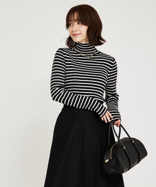 専用です　2点アルチビオ プリーツ風ニットスカートとリブハイネックプルオーバー 専用です 2点アルチビオ プリーツ風ニットスカートとリブハイネック