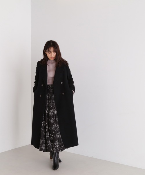 NATURAL BEAUTY BASIC(ナチュラルビューティーベーシック)の「◇ビックカラーダブルチェスターコート(チェスターコート・レディース・チャコールグレー/ブラック・SMALL/MEDIUM)」の4枚目の写真