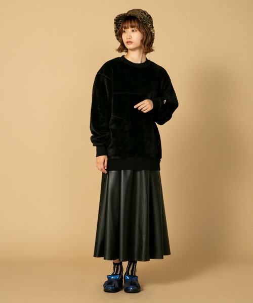 JEMORGAN（ジェーイーモーガン）の「【JEMORGAN/ジェイイーモーガン】ボアボンディング　ビッグシルエット　トレーナー　スウェット（スウェット・メンズ・カーキ/ブラック/ダークブラウン・MEDIUM/X-LARGE/LARGE）」の5枚目の写真