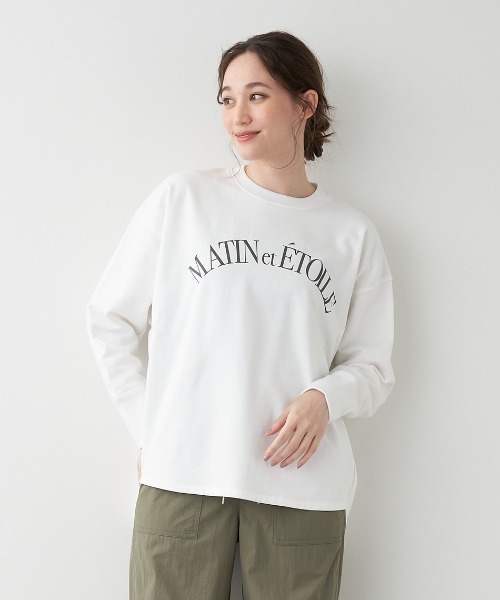 MICA&DEAL(マイカ&ディール)の「"MATIN et ETOILE"ロゴ裏起毛スウェット(スウェット・レディース・チャコールグレー/ブルーグレー/ホワイト/グレイッシュベージュ・FREE)」の2枚目の写真