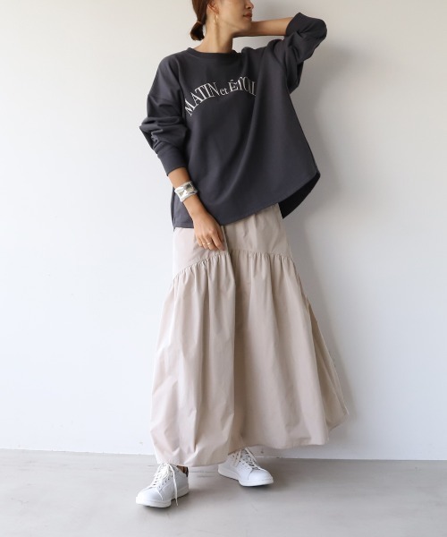 MICA&DEAL(マイカ&ディール)の「"MATIN et ETOILE"ロゴ裏起毛スウェット(スウェット・レディース・チャコールグレー/ブルーグレー/ホワイト/グレイッシュベージュ・FREE)」の10枚目の写真