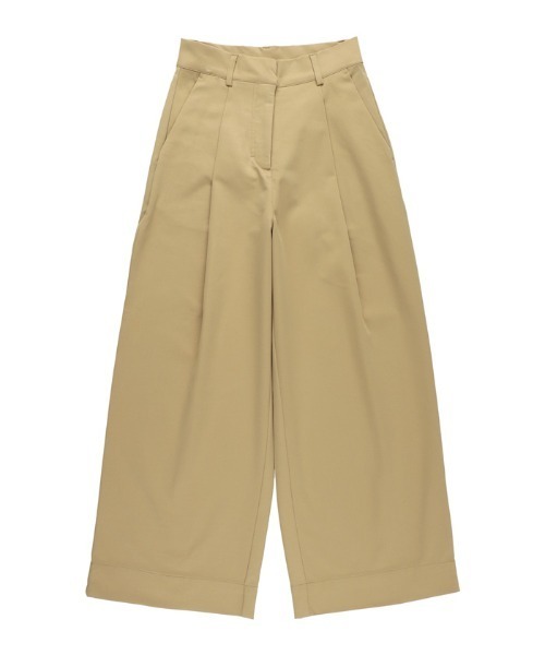 coca（coca）（コカ）の「スーパーワイドタックチノパンツ（チノパンツ・レディース・ブラック/ベージュ・M/L）」の13枚目の写真