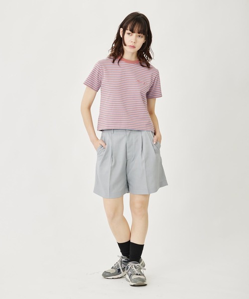 MILKFED.(ミルクフェド)の「TWO TUCK SHORTS(その他パンツ・レディース・ライトグリーン/ベージュ/ライトグレー・S/M)」の6枚目の写真